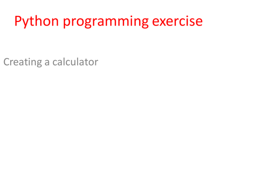 Create calculator in Python