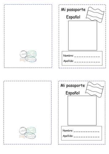 tes template passport Passport Teaching   blank  greenwoode by Spanish