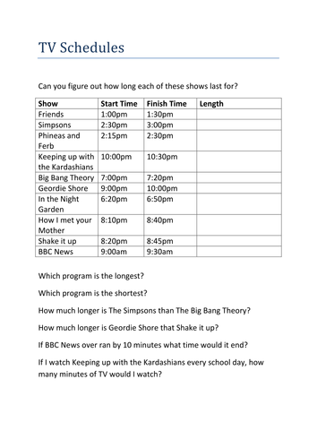 TV Schedules