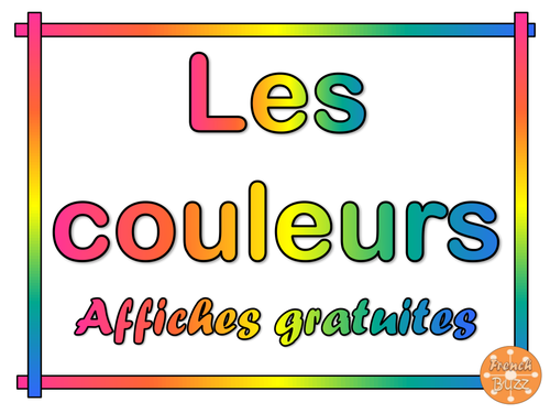 Couleurs French Colours Posters Teaching Resources