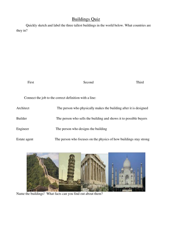 Buildings Quiz