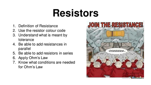 Resistance and Resistors Introduction