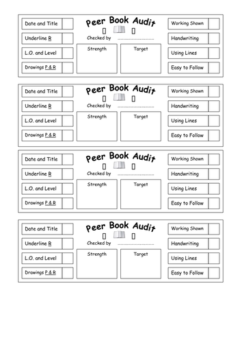 Peer Book Audit Sheet