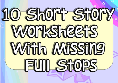 Adding Full Stops Practice 10 Worksheets KS1 or KS2 EAL or SEN by