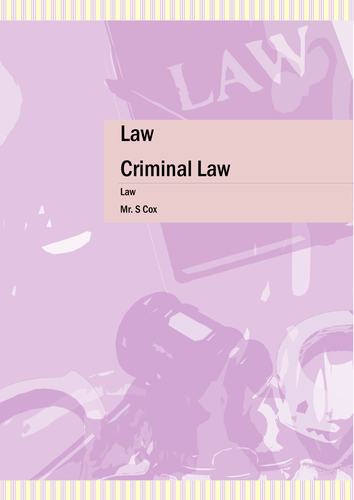 Criminal Law Guide and Study Textbook
