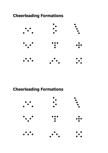 Cheerleading formations by jrobinson1105 - Teaching Resources - Tes