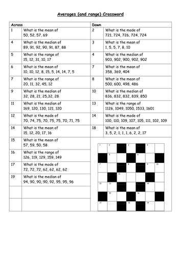Averages and Representing Data (Mid-Low Ability)