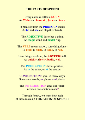 Rhyme - about speech