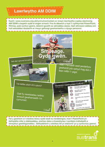 Adnodd Dysgu Llythrennedd a Rhifedd Sustrans