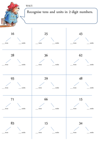 Tens And Units Worksheet