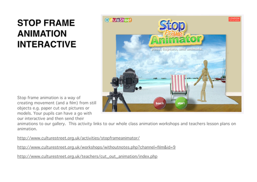 Stop frame animation interactive