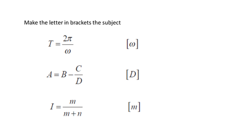 AA* Algebra Starters