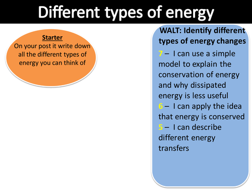 Energy transfers
