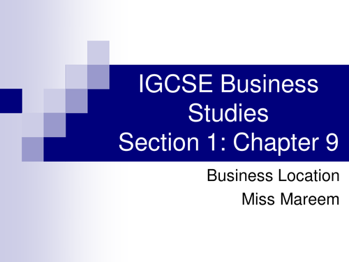 IGCSE EDEXCEL BUSINESS STUDIES