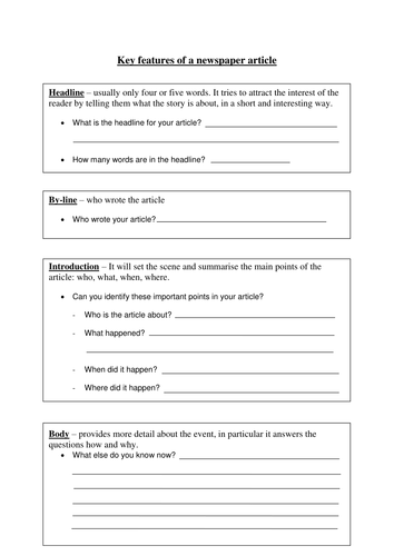 Journalistic writing - newspaper report based on Cluedo