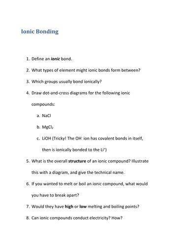 AS Chemistry Orbitals Bonding and Electronegativity