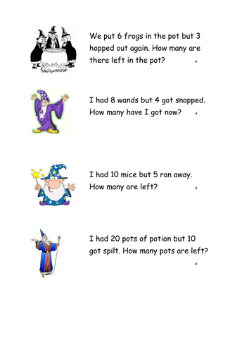 Subtraction word problems - Year 2 by catherinemallett | Teaching Resources
