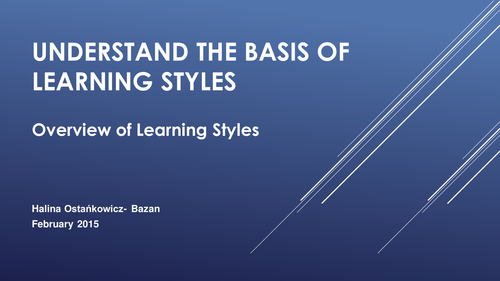 Overview of Learning Styles