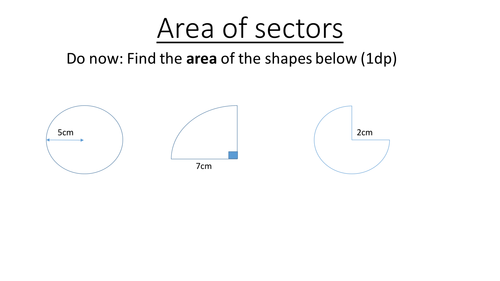 Area of Sectors