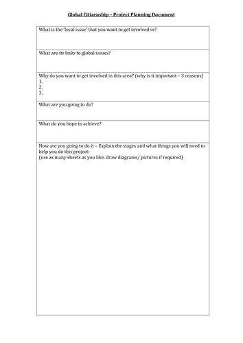 Can I make a difference? (Report Writing Template)