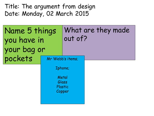 The design argument 