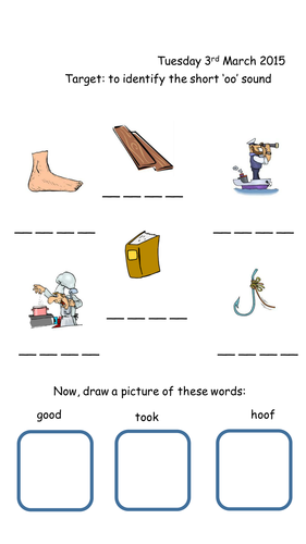 Candy software Oppose Short 'oo' worksheet phonics | Teaching Resources