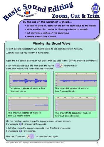 Sound Editing Using Audacity