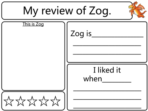 Zog Story Review Sheet by nicklocke84 - Teaching Resources - Tes