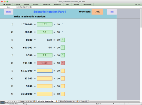 Powers of Ten and Scientific Notation