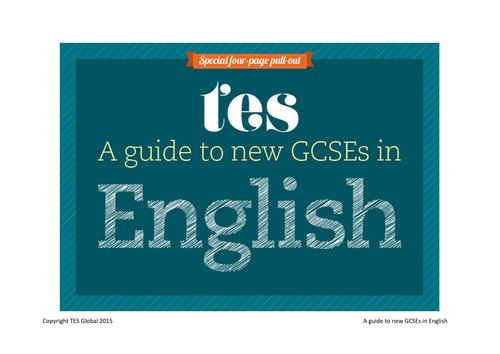 A guide to new GCSEs in English