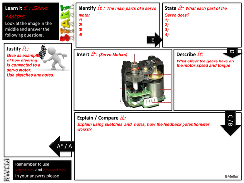 AQA GCSE Engineering 2015 exam revision- Servo motors