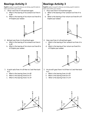 bearings problem solving worksheet