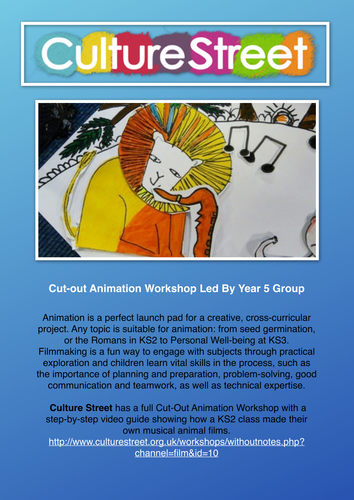 Cut out animation workshop