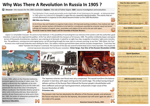Why was there a revolution in Russia : 1905?