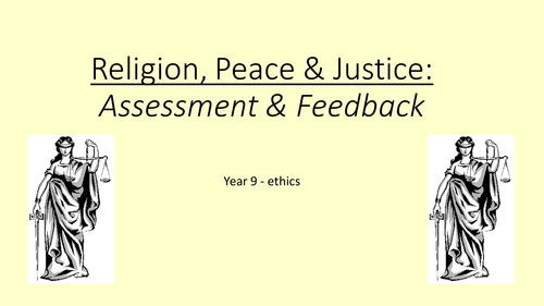 OCR Peace & Justice Assessment and feedback 