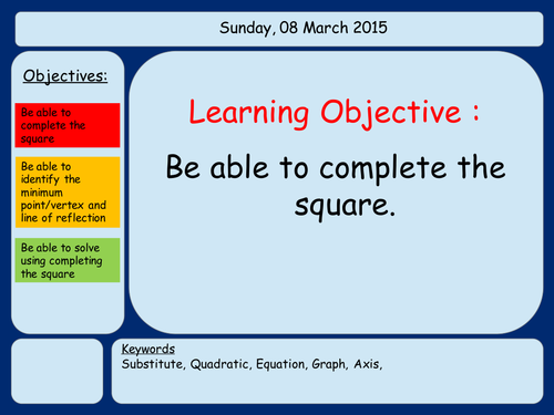 Completing the square