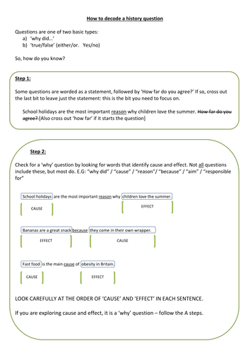 How to decode a history question