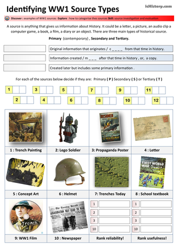 WW1 Source Types