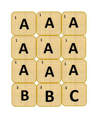 scrabble letter tiles printable teaching resources