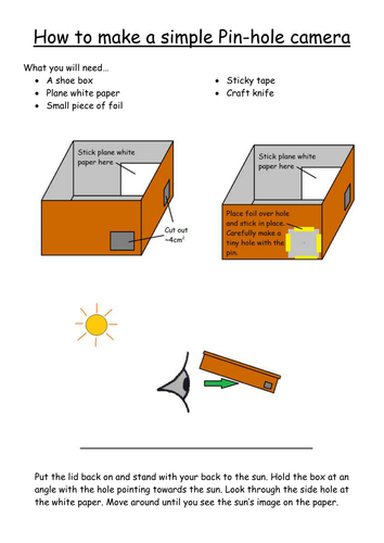 Solar eclipse pin-hole veiwing box