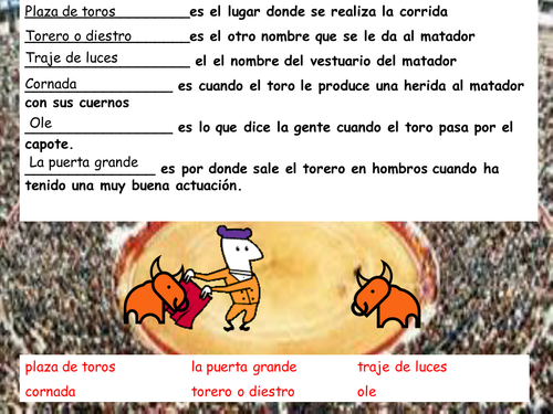 Toros - Vocabulary PPT