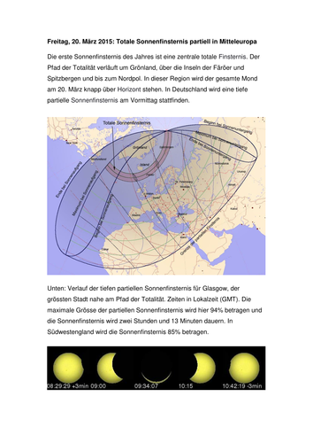 Sonnenfinsternis - Eclipse on Friday March 20th 2015