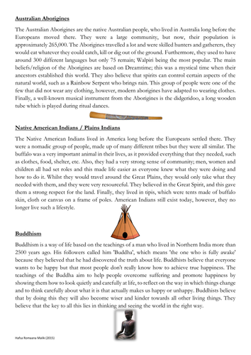 Religion / Culture Factsheet