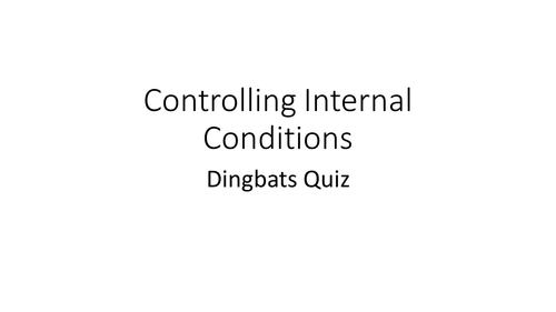 Homeostasis Dingbats for AQA B3