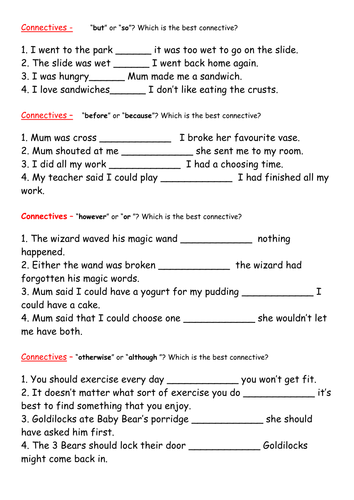 Choose the right connective cloze worksheet. by clara5 - Teaching ...