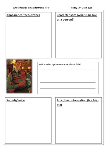 Man on the Moon character description sheet