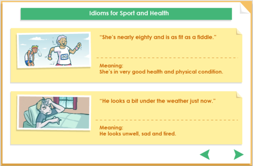 Phrasal verbs with ‘to bring’ and idioms for sport and health