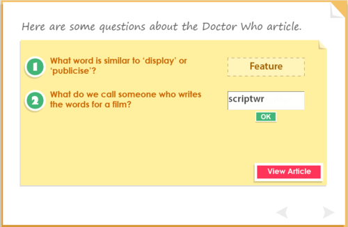Reading Comprehension - Doctor Who