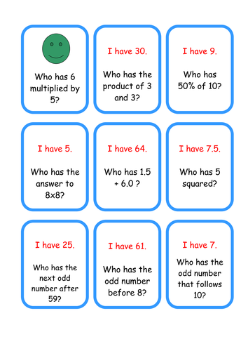 Follow Me Loop Cards - Year 5