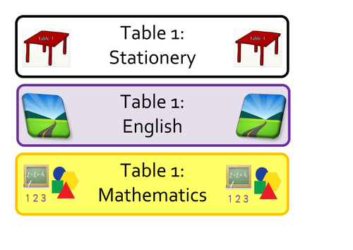Tray Labels (Illustrated Draw Tabels) - Editable Classroom Organisation
